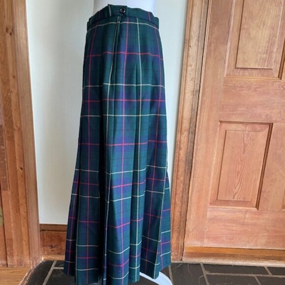 PENDLETON Heritage Tartan Wool Plaid Pleated Midi Skirt Vintage - Picture 7 of 16